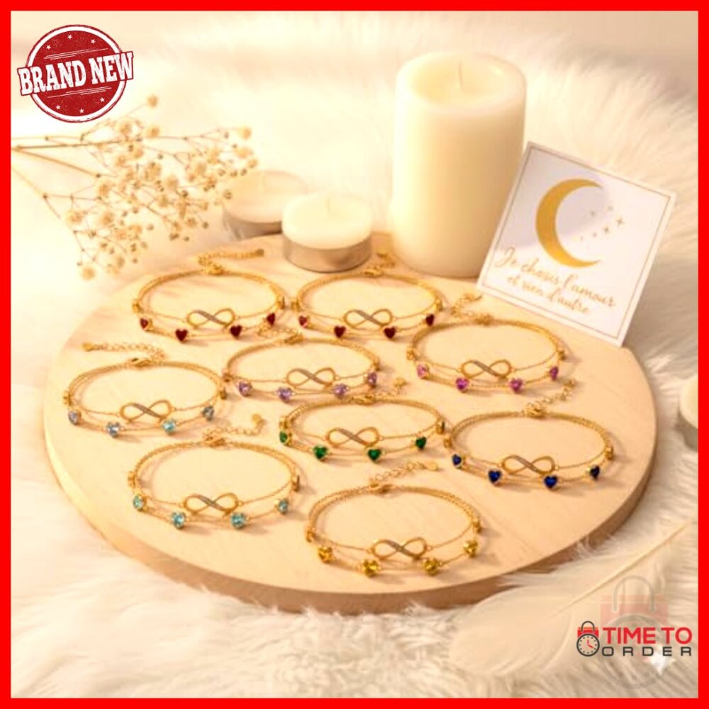 Sterling Silver Adjustable Infinity Birthstone Ch… - image 5